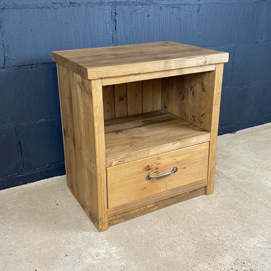 Handmade Reclaimed Pine Bedside Table