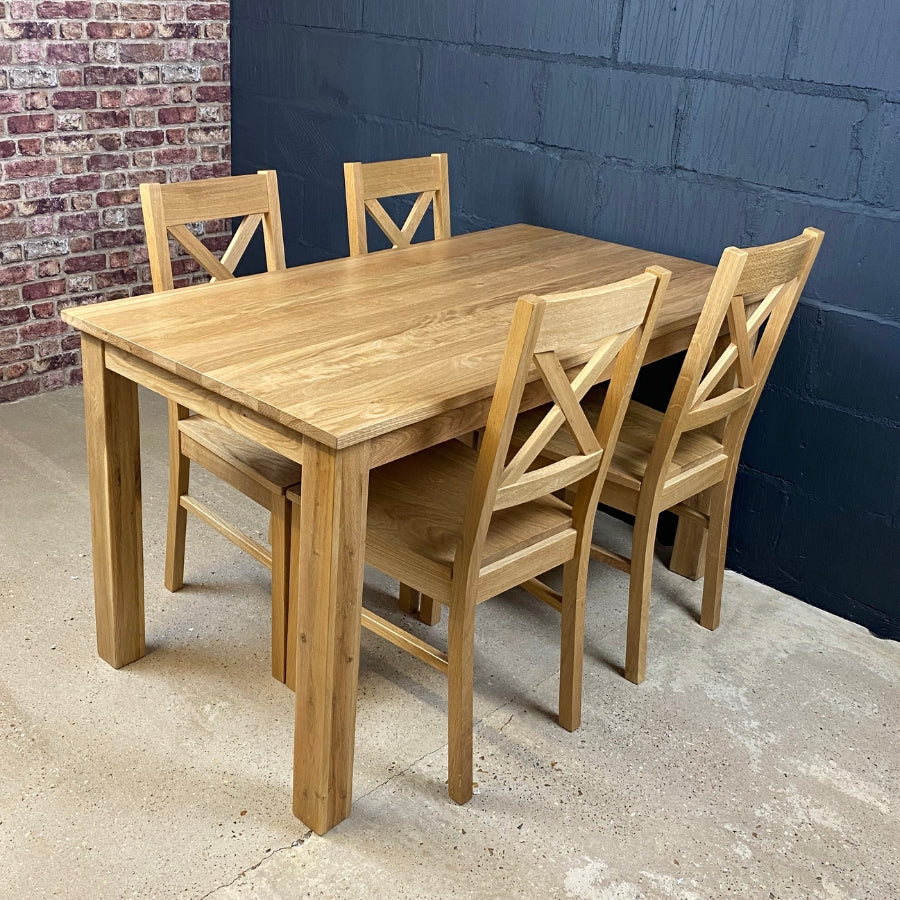 Oak cross discount back dining chairs