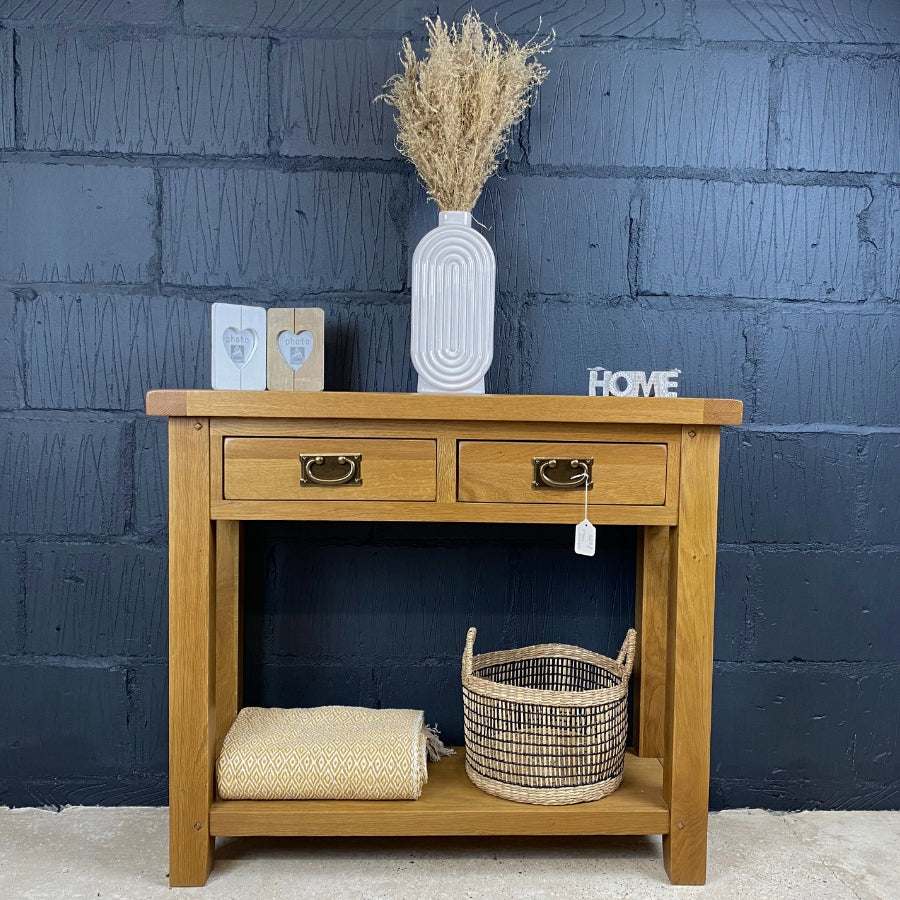 Country Oak Console Table