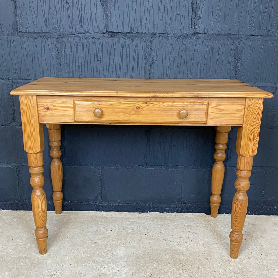 Vintage Pine Desk with Drawer