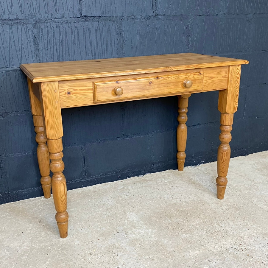 Vintage Pine Desk with Drawer